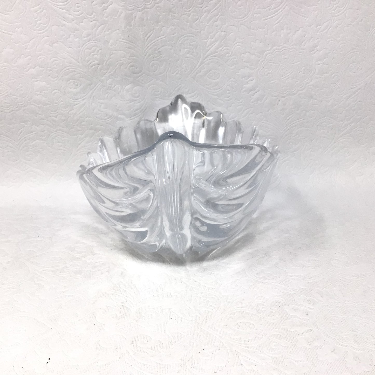 Vintage Bowring Glass Leaf Bowl