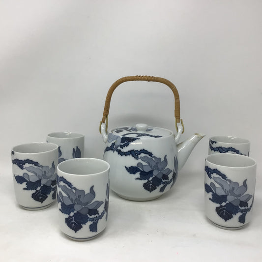 Vintage Blue and White Chinoiserie Tea Set
