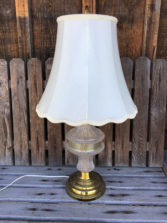 Gold and Crystal Like Table Lamp