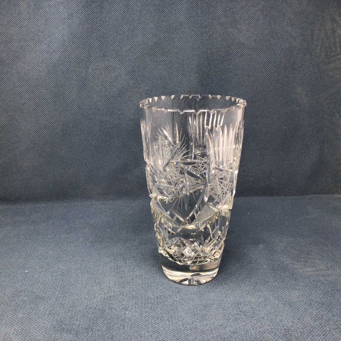 Pinwheel Crystal Vase