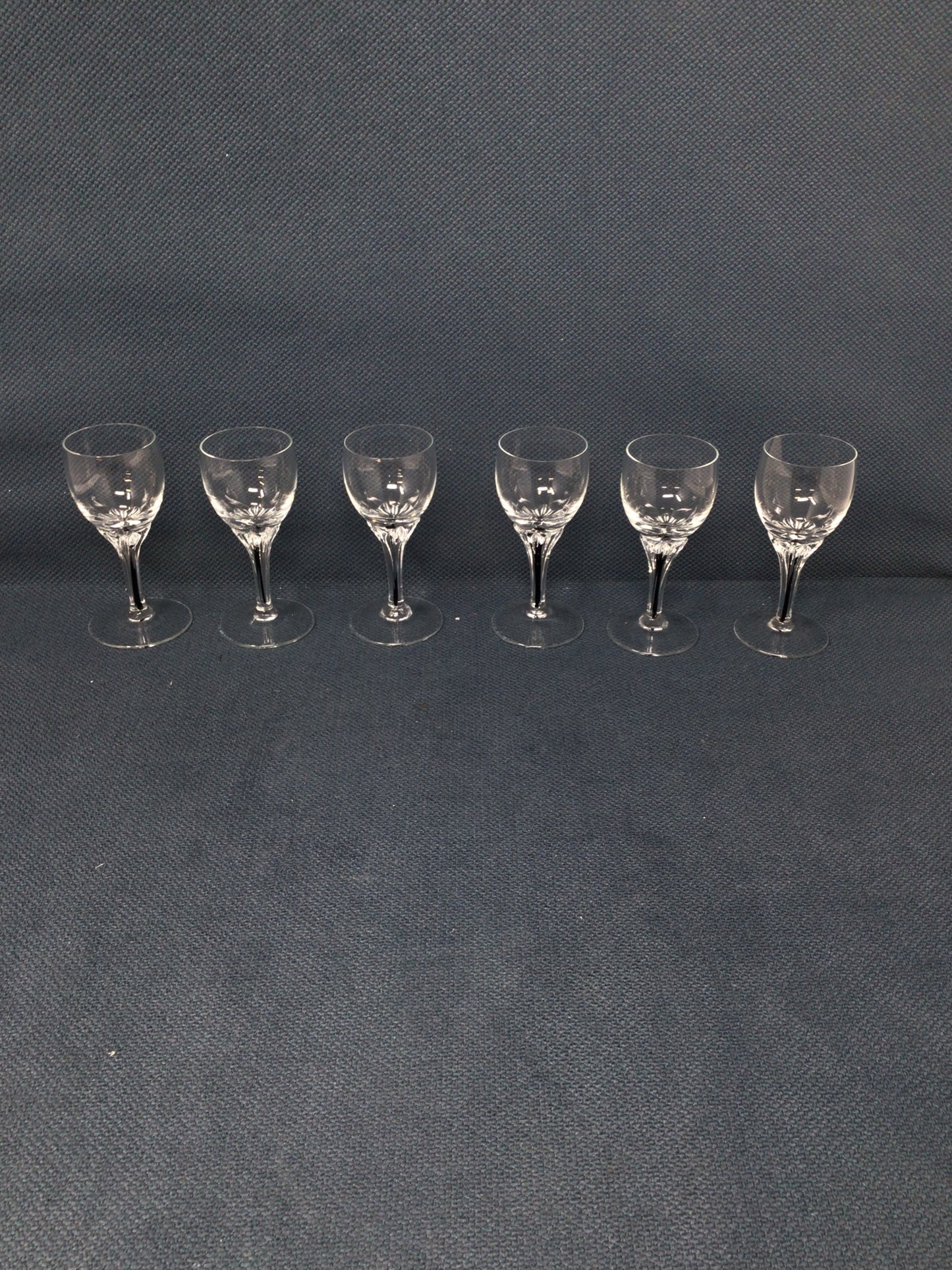 Set of 18 Vintage Belfor "Exquisite" Crystal Black Core Stemware