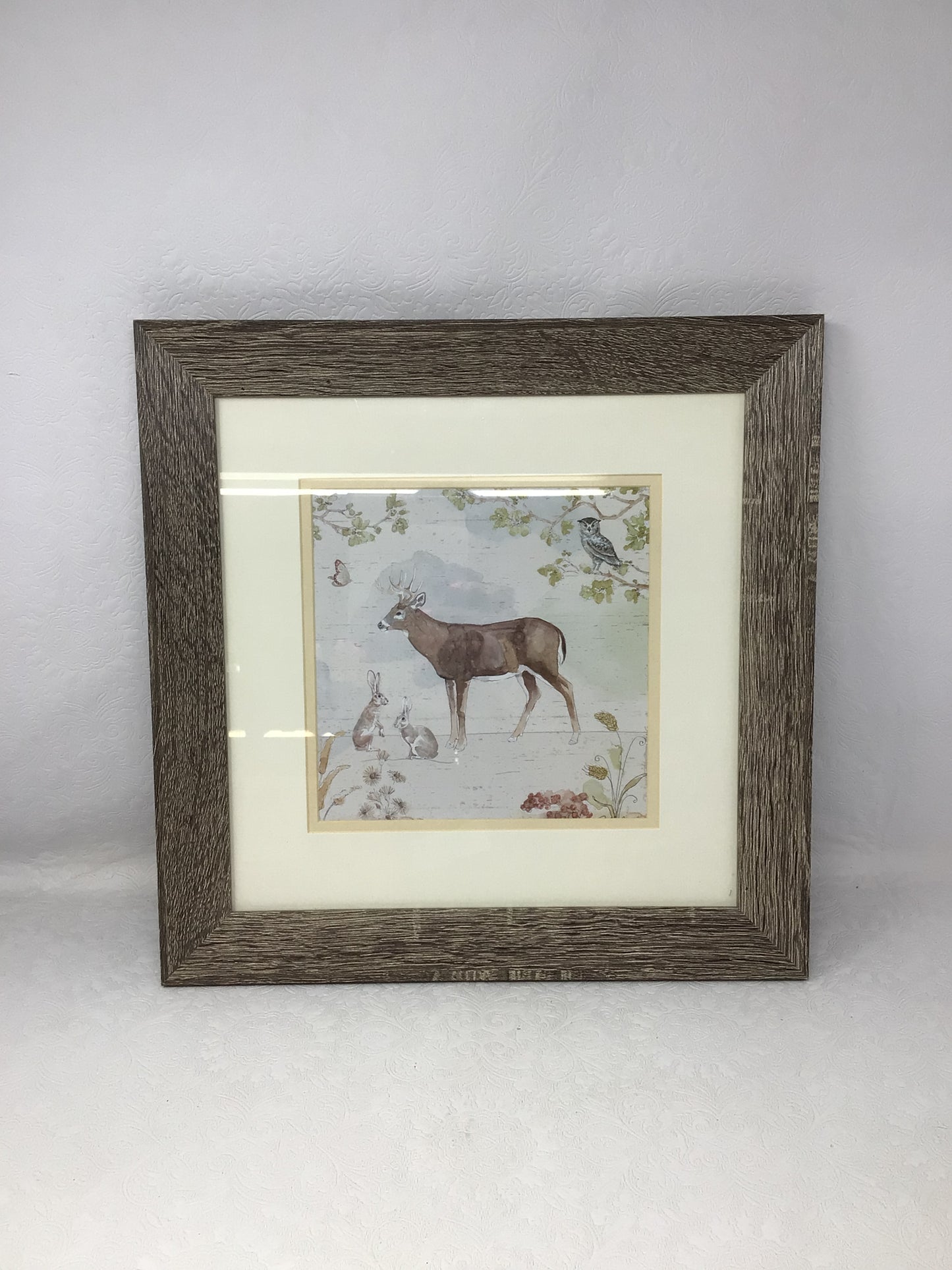 "Woodland Wreath III" framed print by Beth Grove