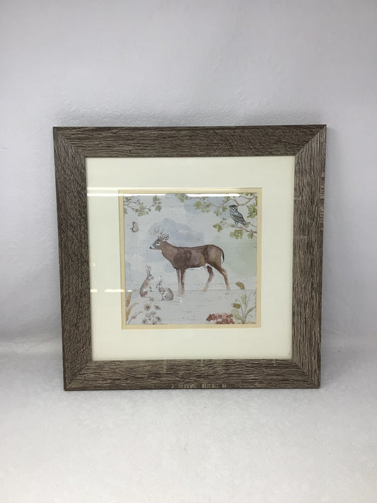 "Woodland Wreath III" framed print by Beth Grove