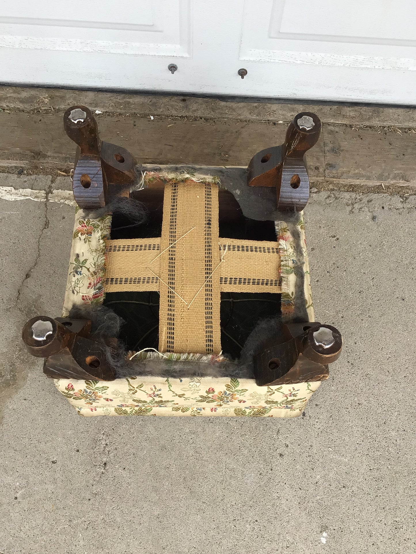Brocade Footstool