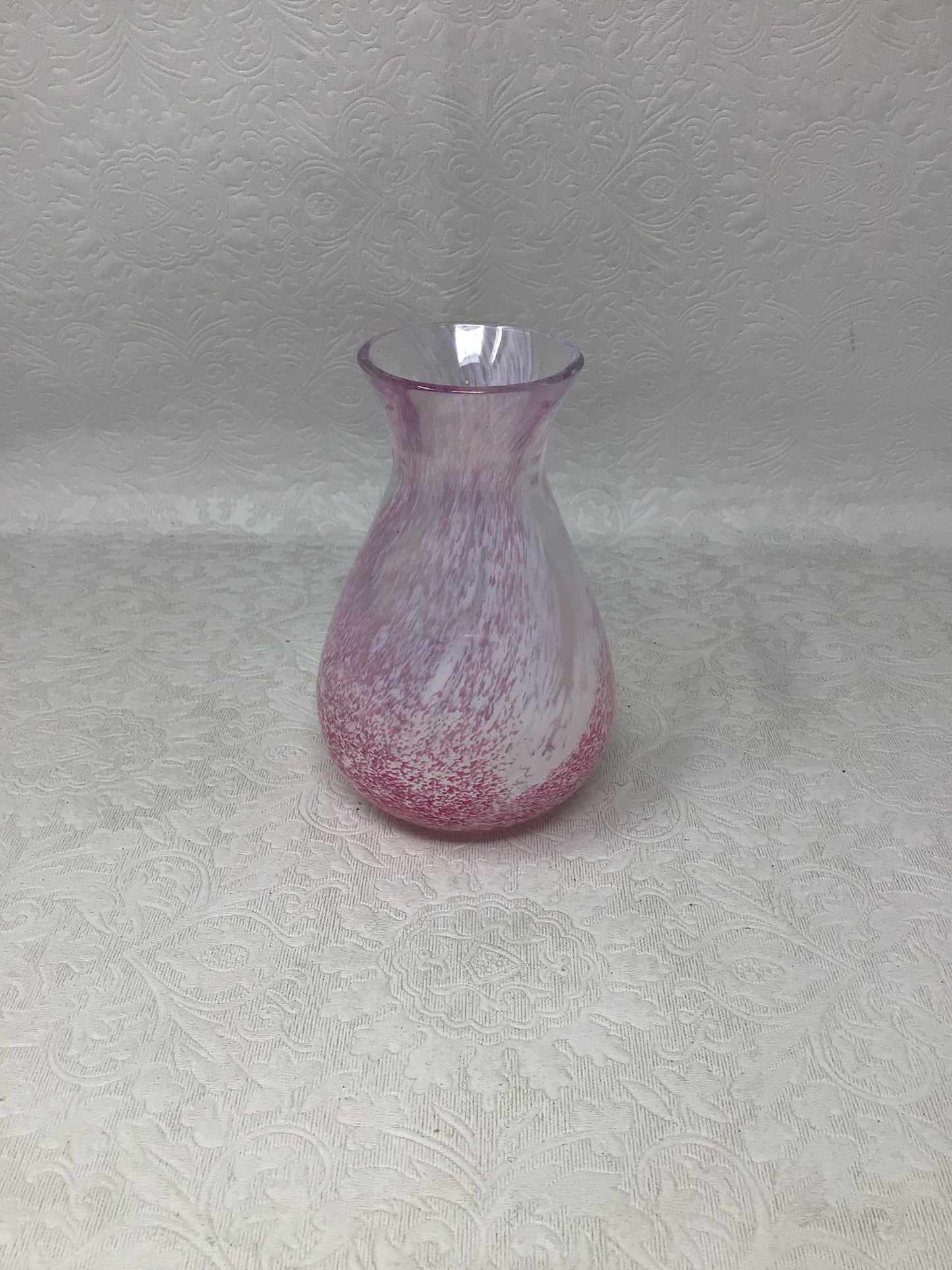 Caithness Scotland Pink Swirl Bud Vase