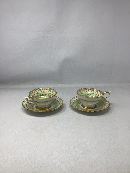 Set of Two 1950’s Royal Stafford Bone China Teacups