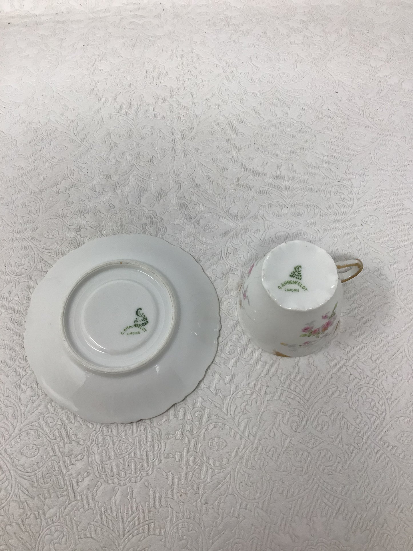 Antique Limoges Demitasse Cup and Saucer Set