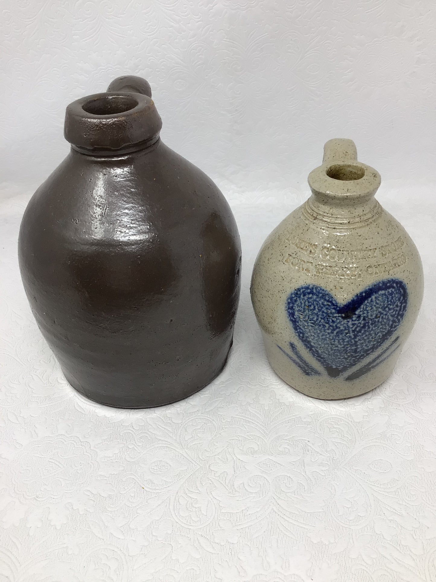 Set of Two Stoneware Jugs