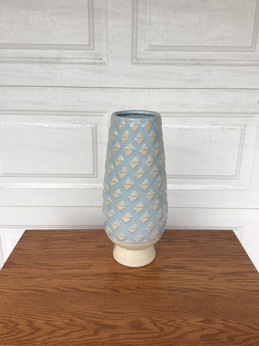 Large Blue and White Ceramic Vase