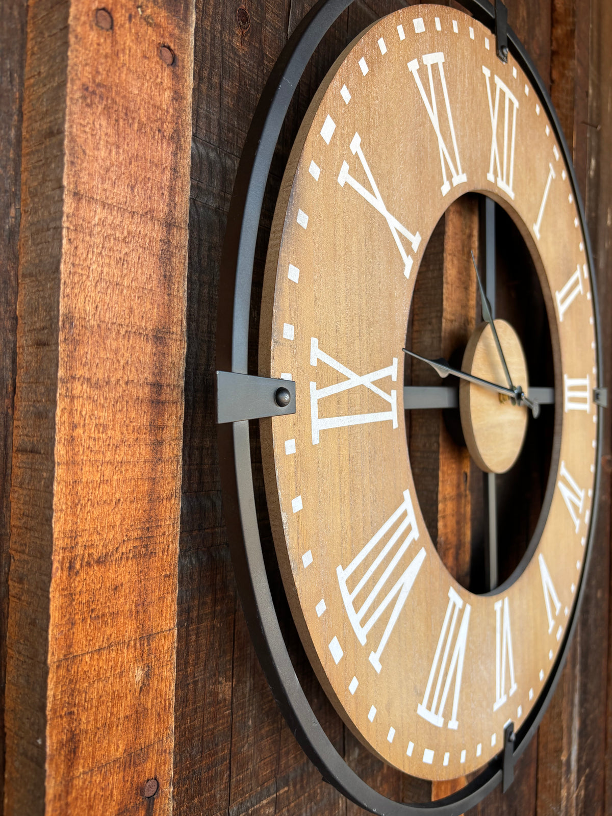 Large Rustic Wall Clock