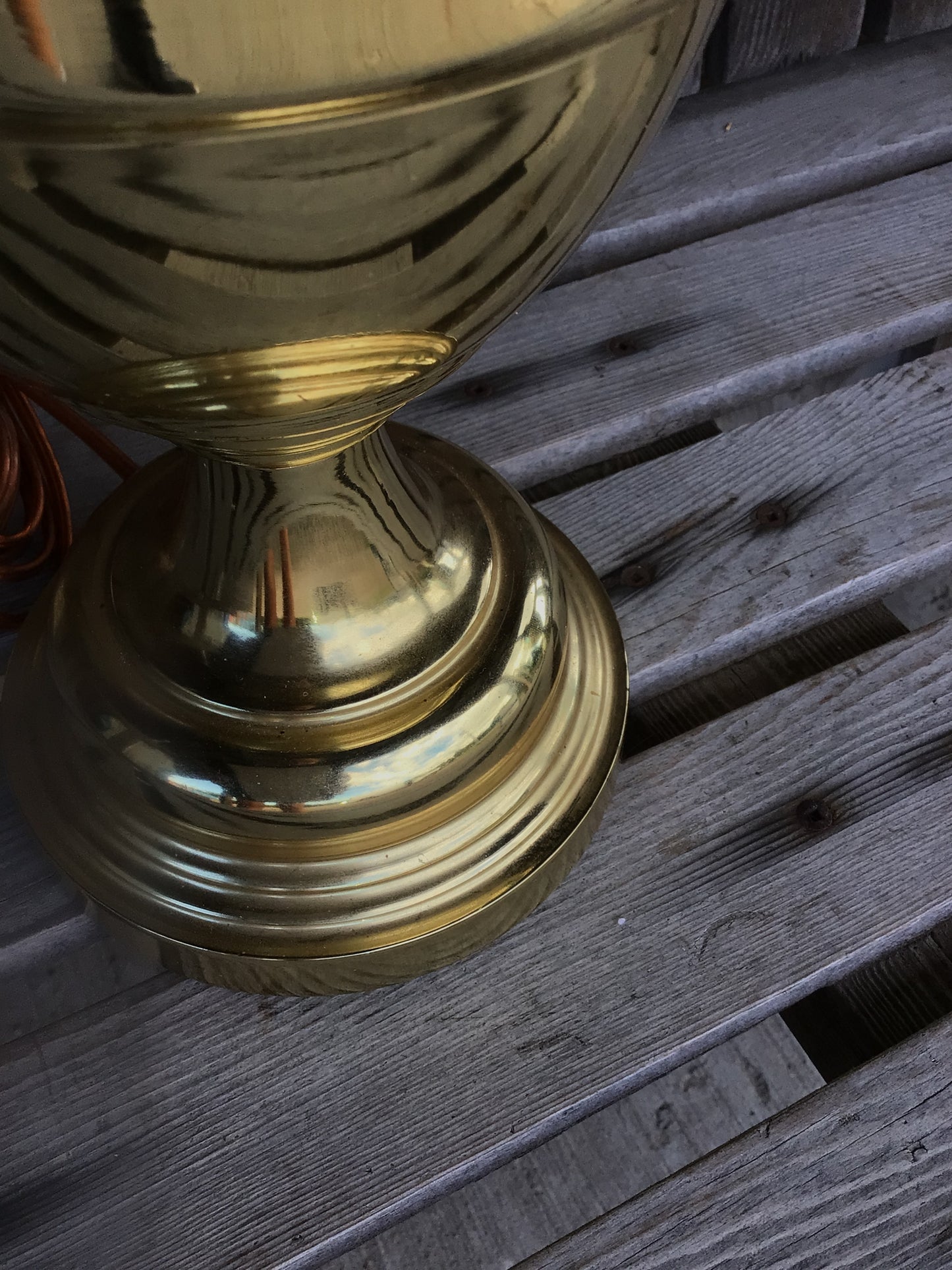 Tall Gold Lamp Base