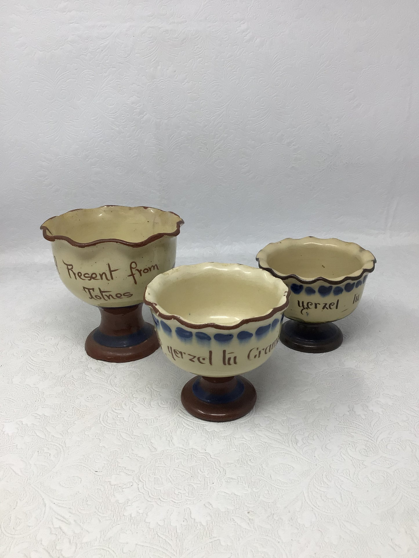 Torquay Ware Goblet Cup Set of 3