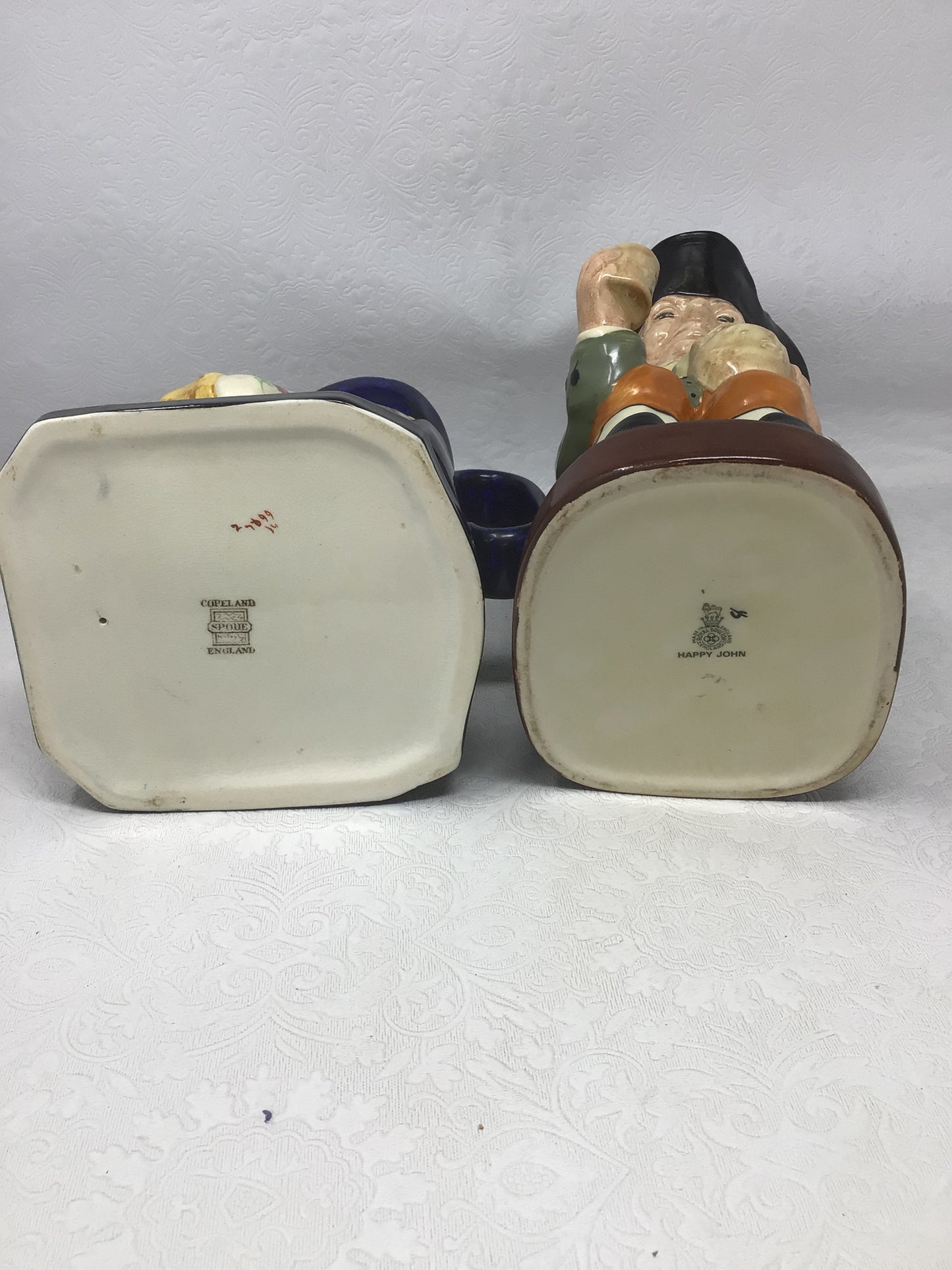 Copeland Spode and Royal Doulton “Happy John” Toby Jugs, Set of 2