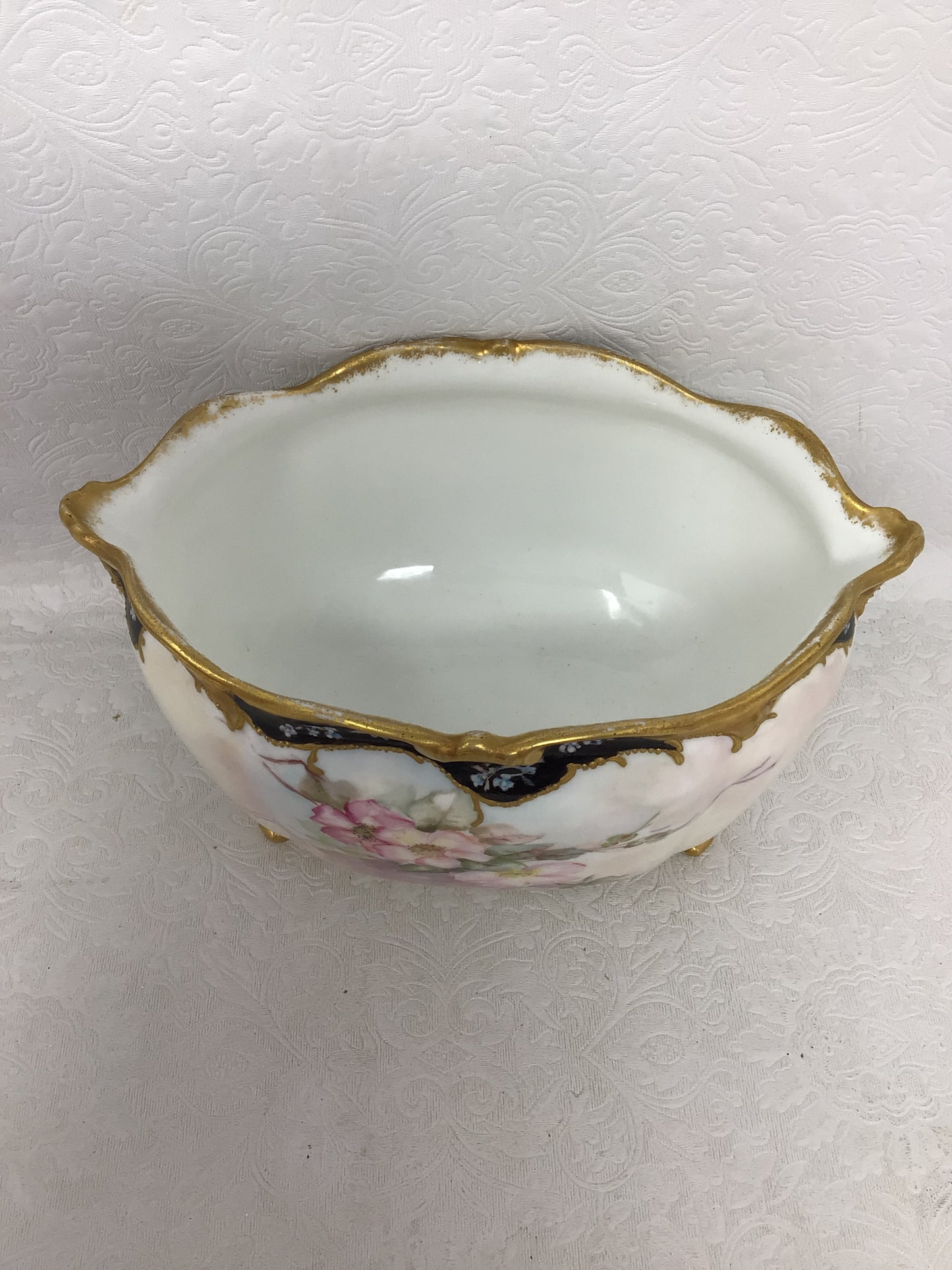 Porcelain Bowl with Flower Details