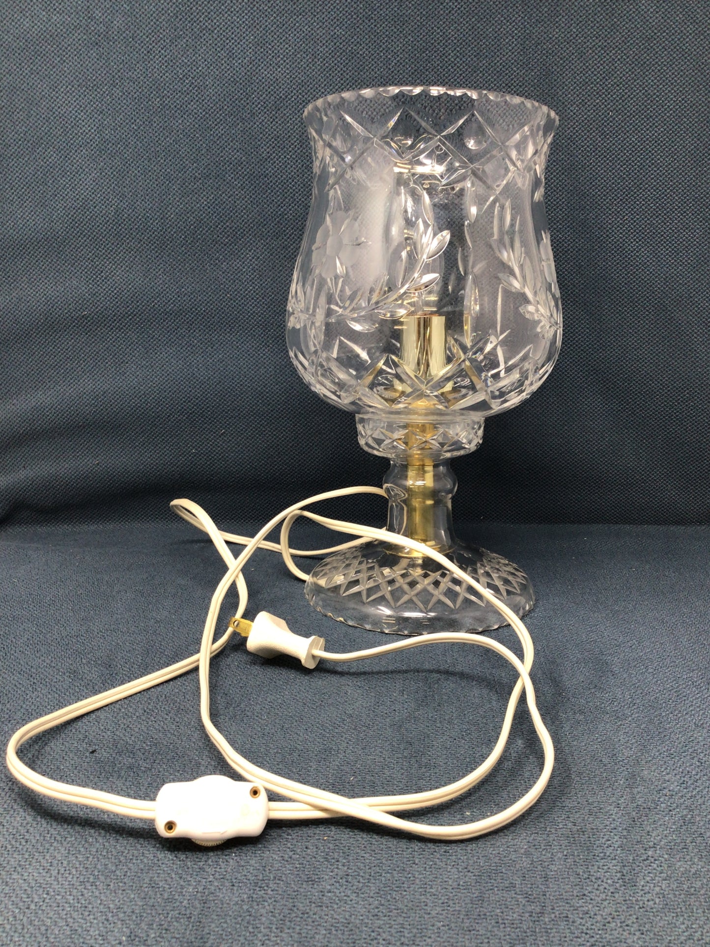 Vintage Cut Crystal Bedside Lamp