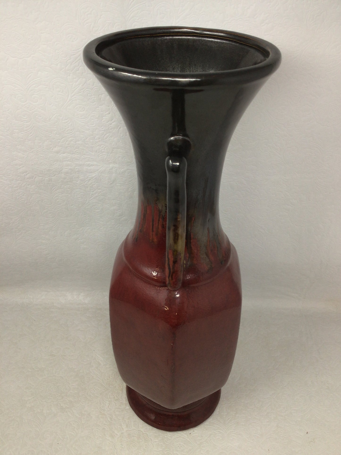 Tall Red Ceramic Vase