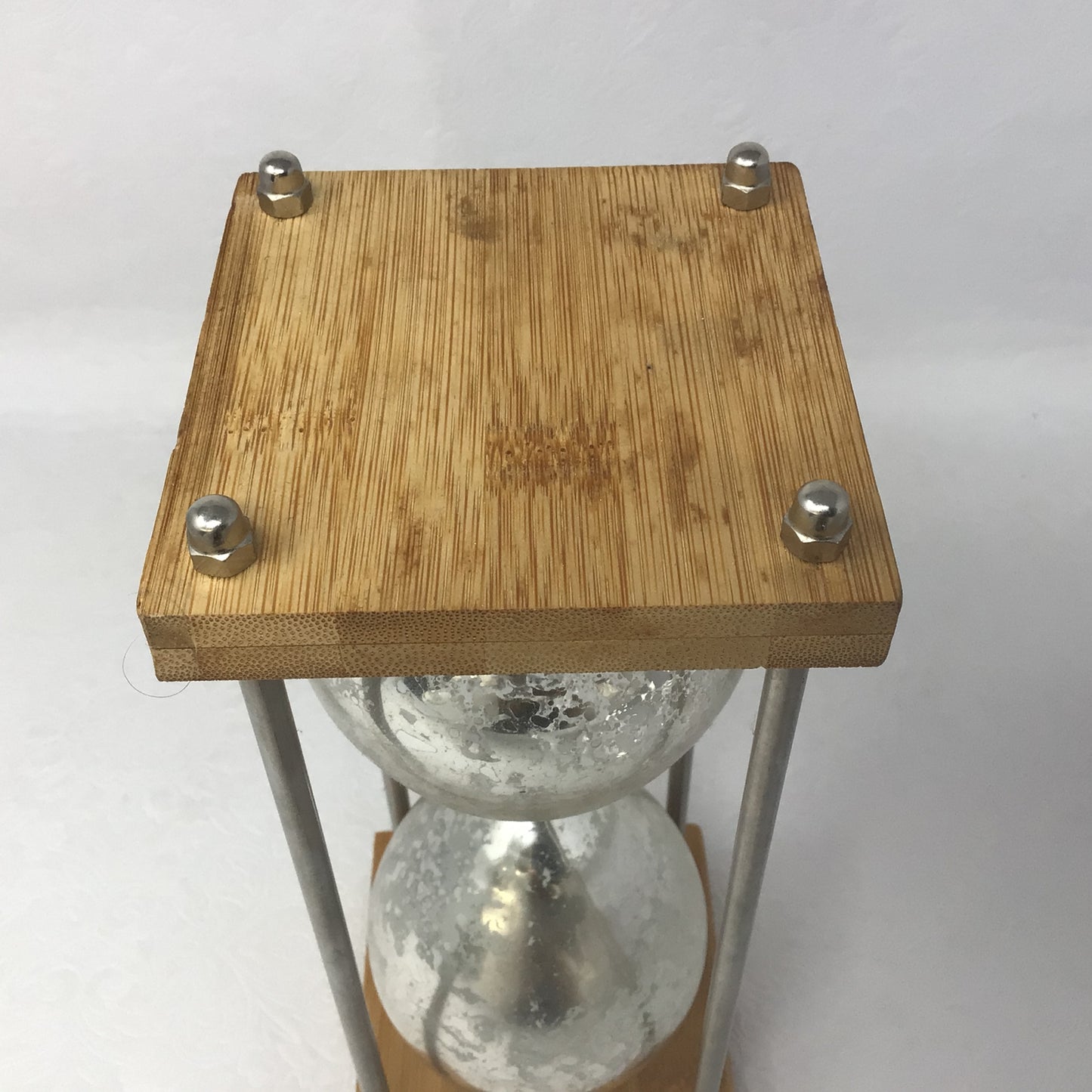 Shiny Silver Hourglass Decoration