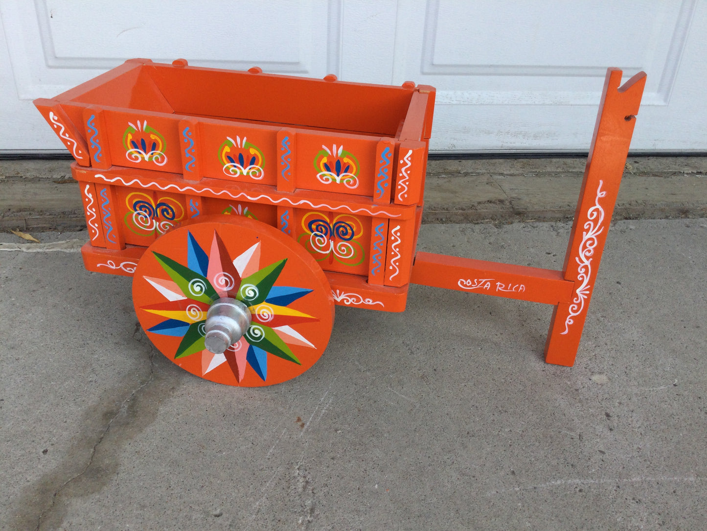 Hand Painted Folk Art Wagon