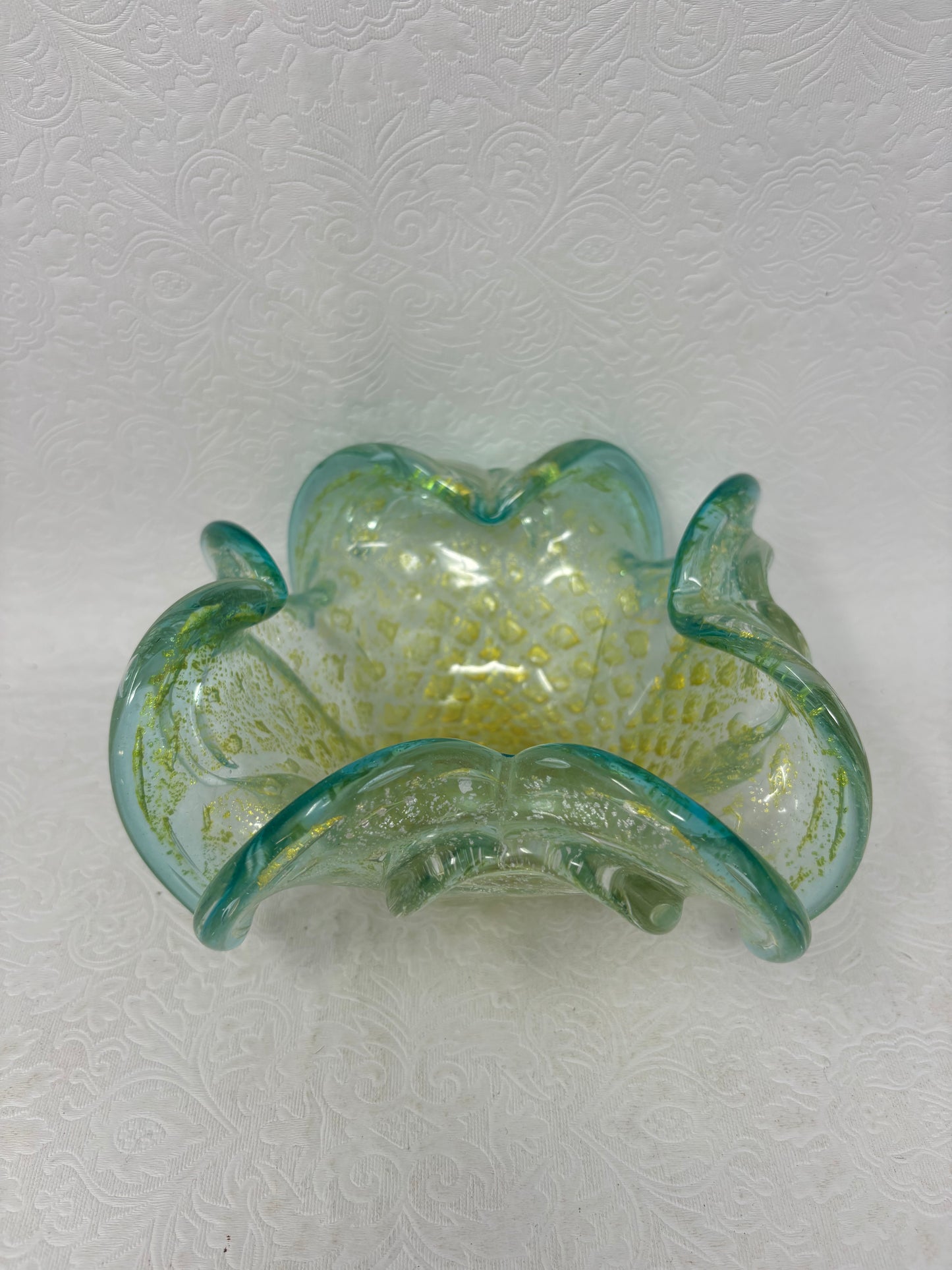 Vintage Italian Murano Like Blown Art Glass Bowl