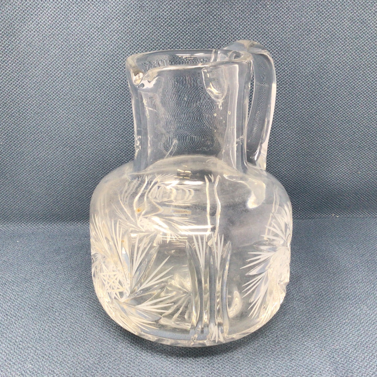 Vintage Cross and Olive Pinwheel Crystal Water Pitcher
