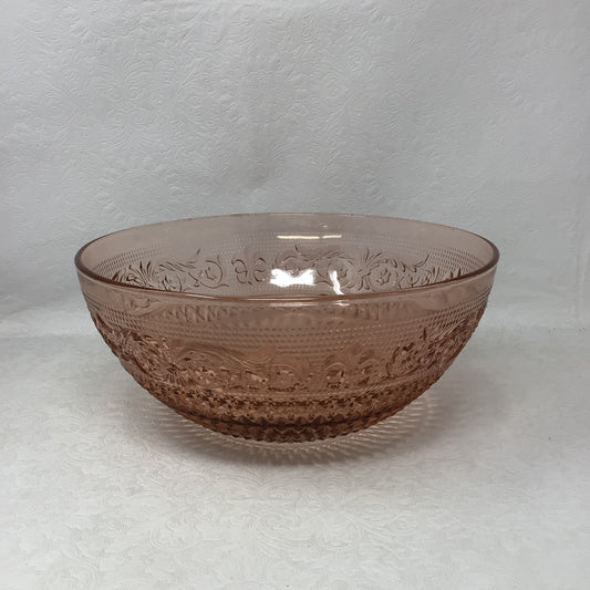 Vintage Pink “Depression Era” Glass Bowl