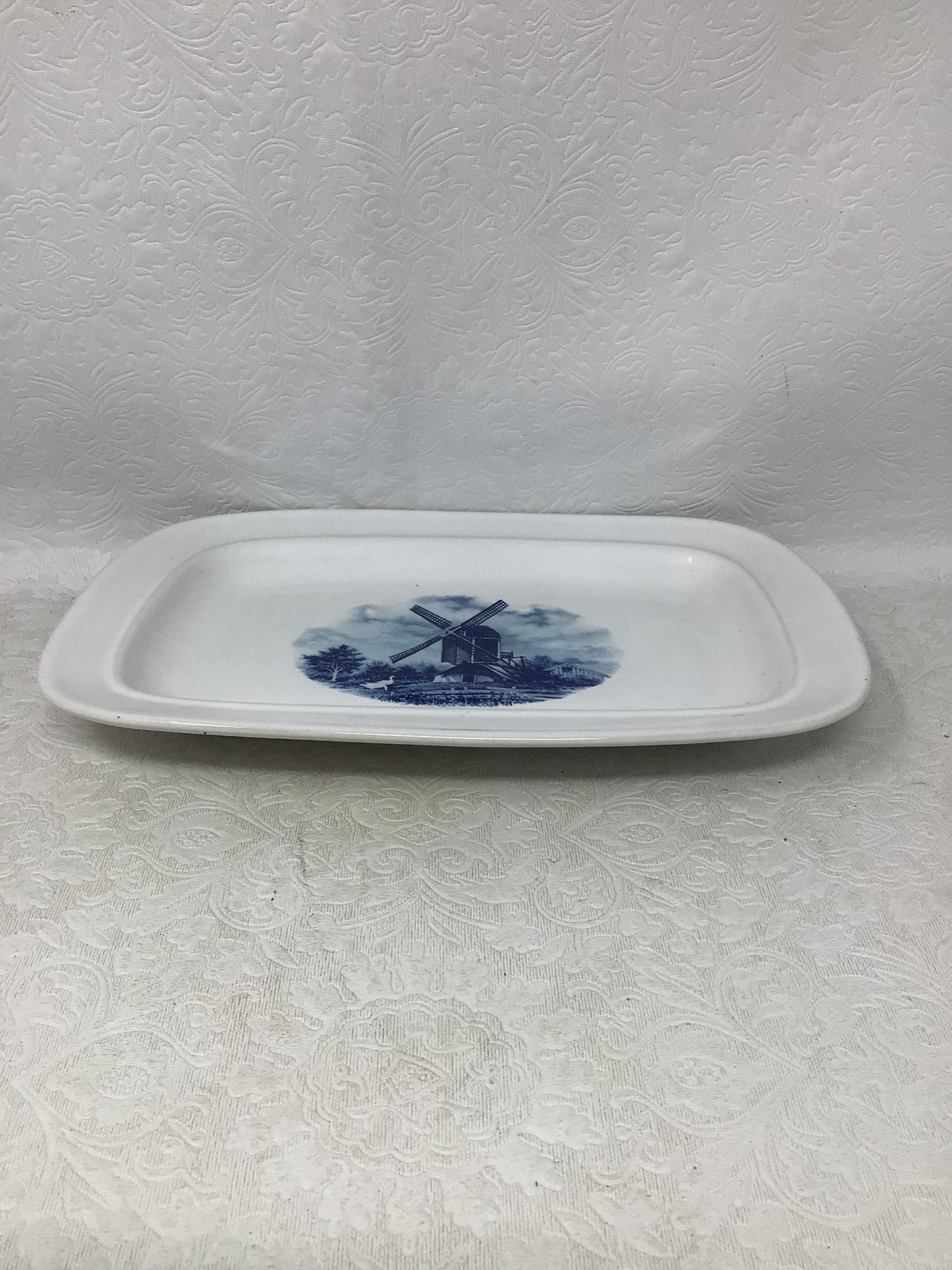 Delft Blue Windmill Plate
