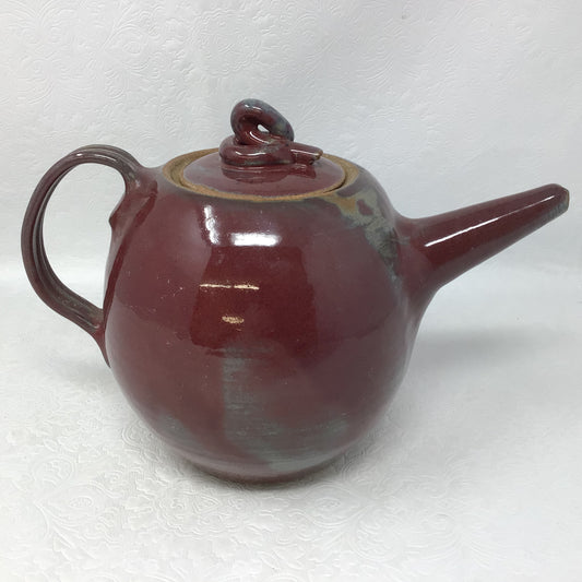 Purple and Blue Pottery Teapot