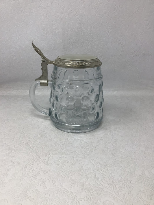 Vintage German Original BMF Bierseidel Bubble Glass Stein