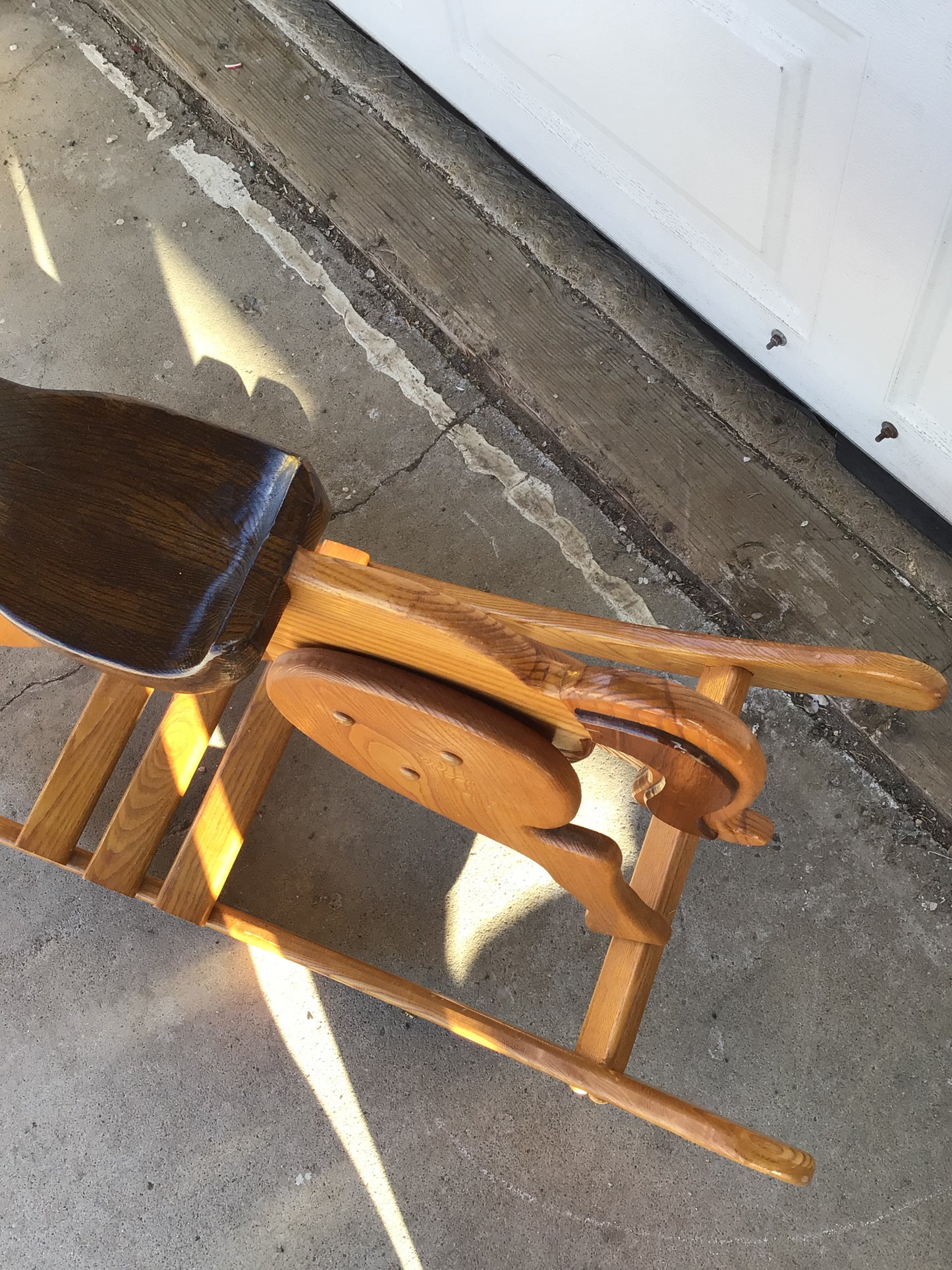 Vintage Hand-crafted Wooden Rocking Horse