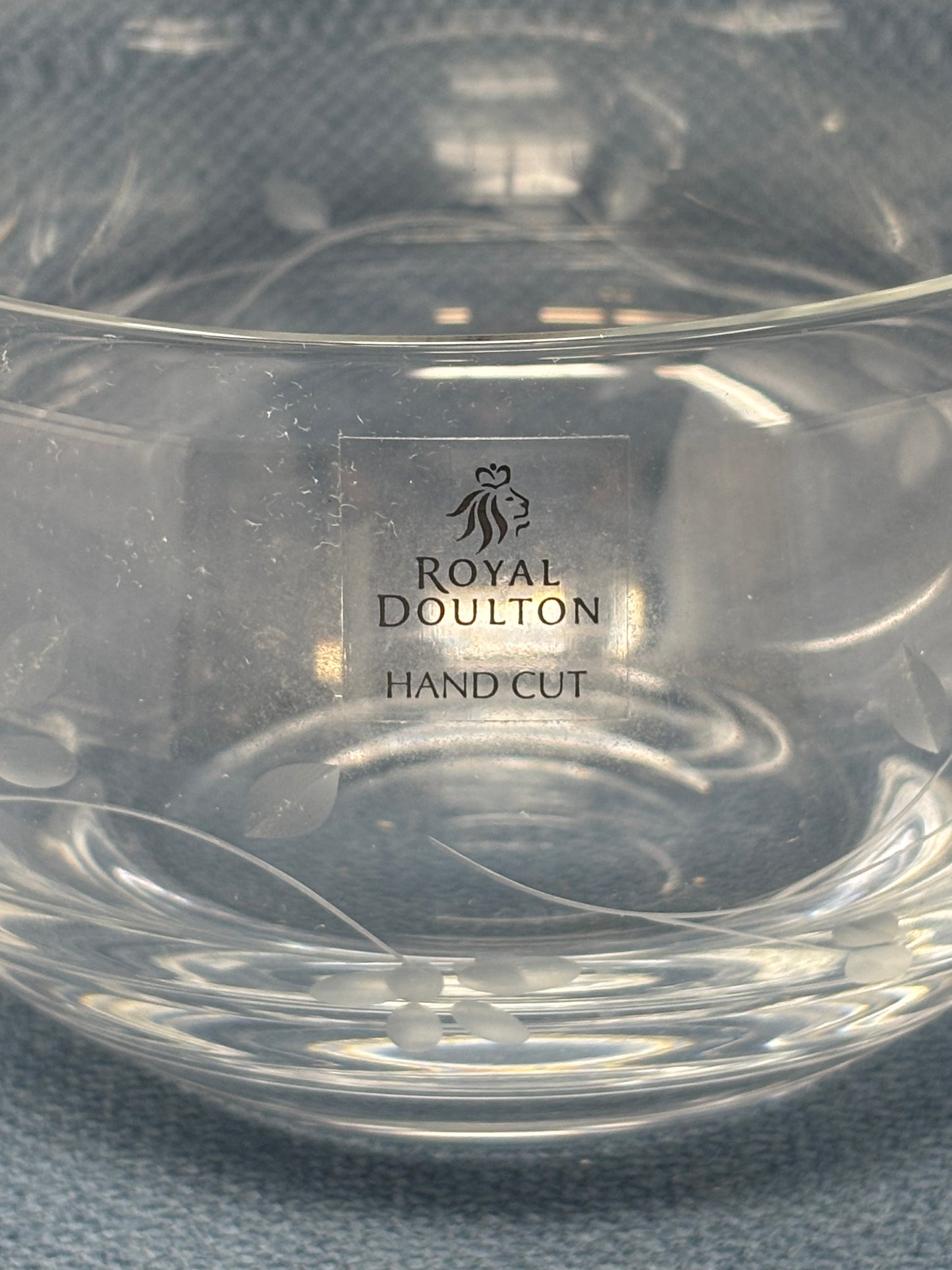 Hand Cut Royal Doulton Crystal Dish
