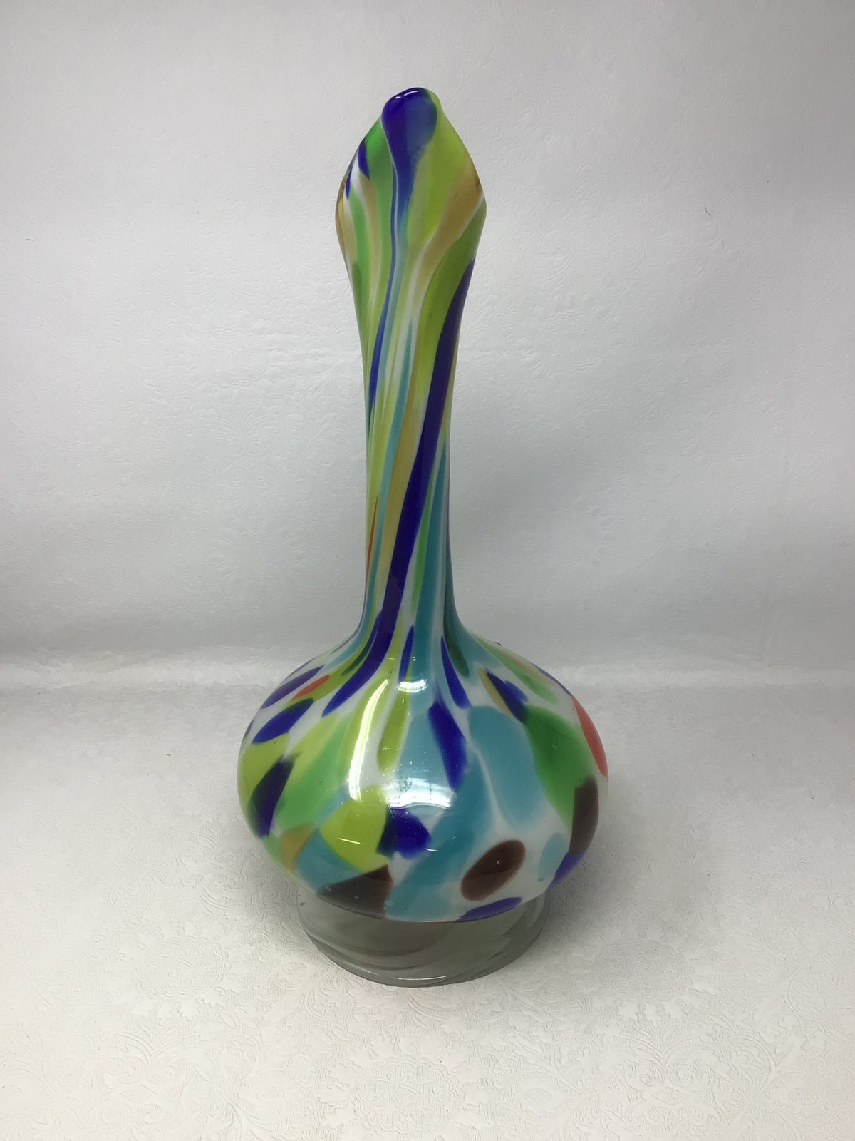 Multicoloured Art Glass Pitcher