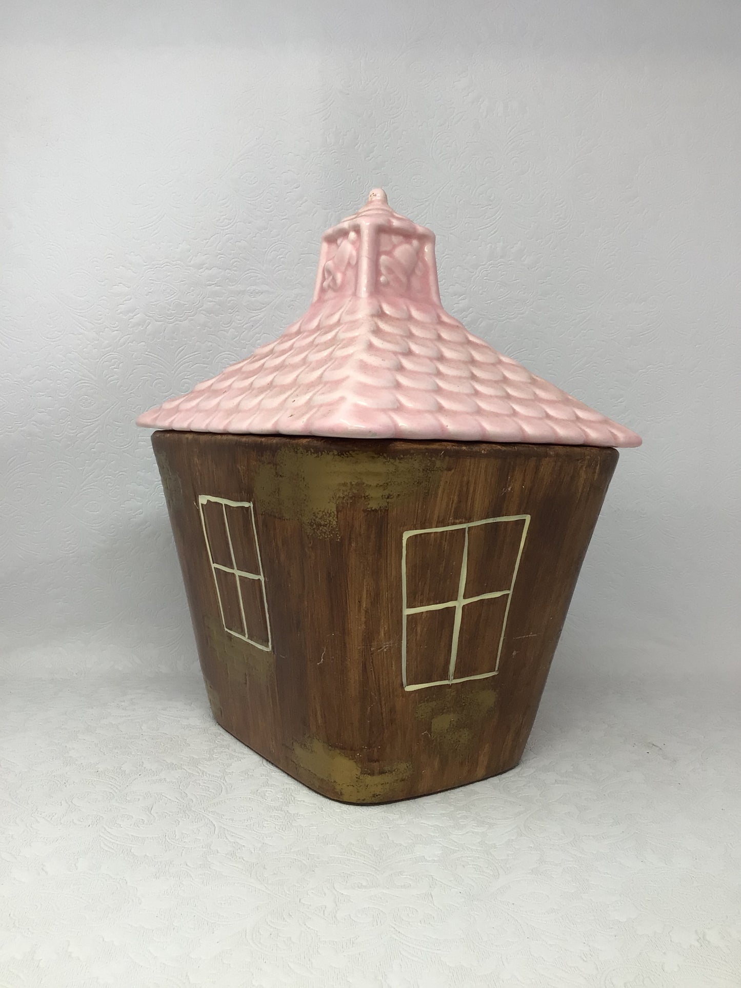 Vintage Gilner Pixie Elf School House Cottage Cookie Jar