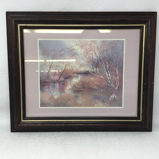 Vintage Print Of Oil Painting By Marilyn Rocks In Frame