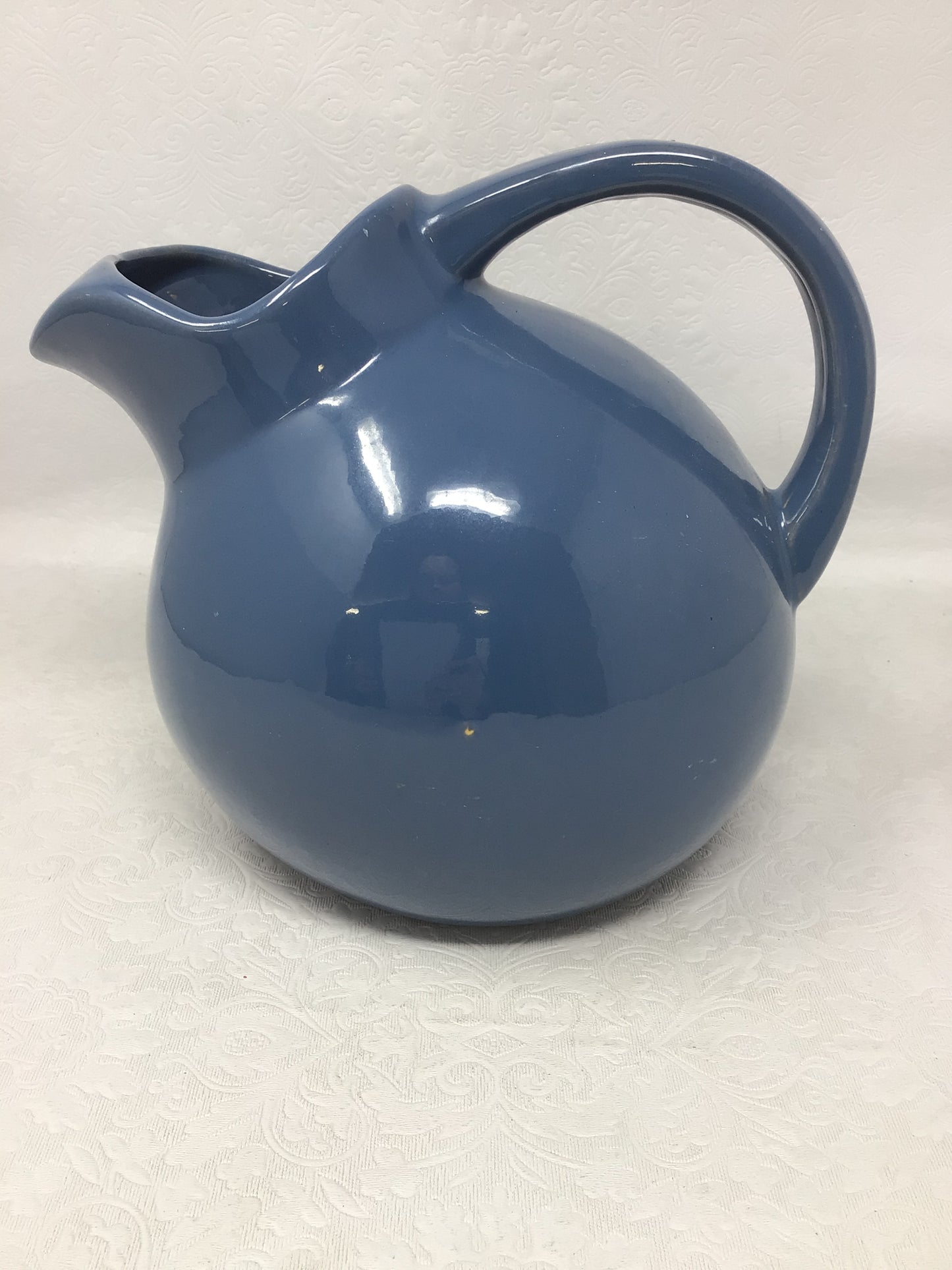 Vintage Medalta Periwinkle Blue Ball Jug