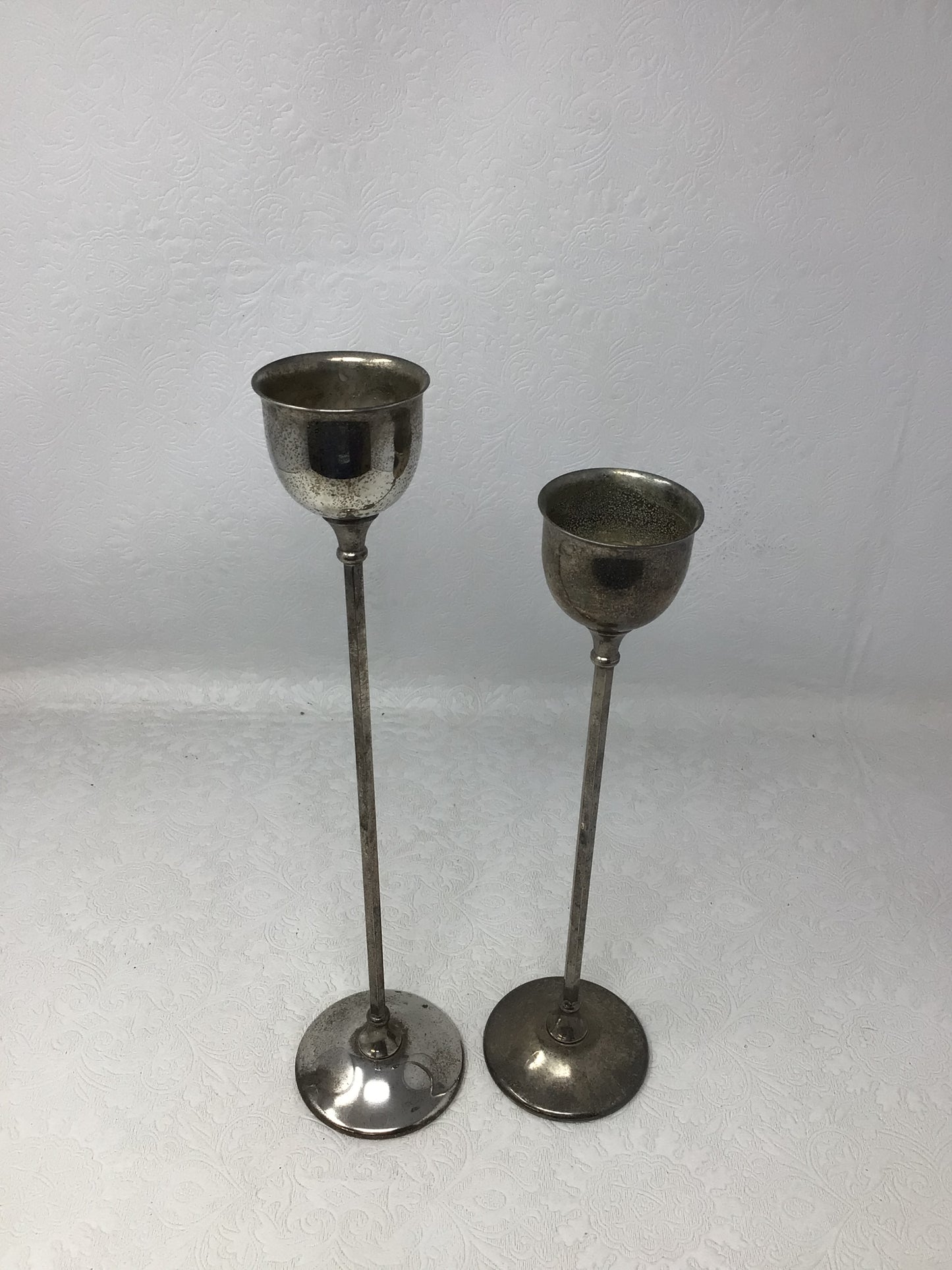 William Adams Silver Plated Candle Holders