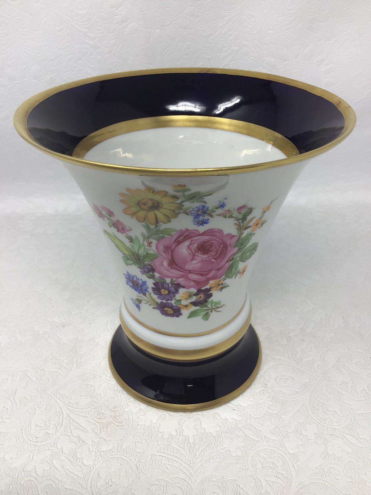 Royal Dux Trumpet Vase