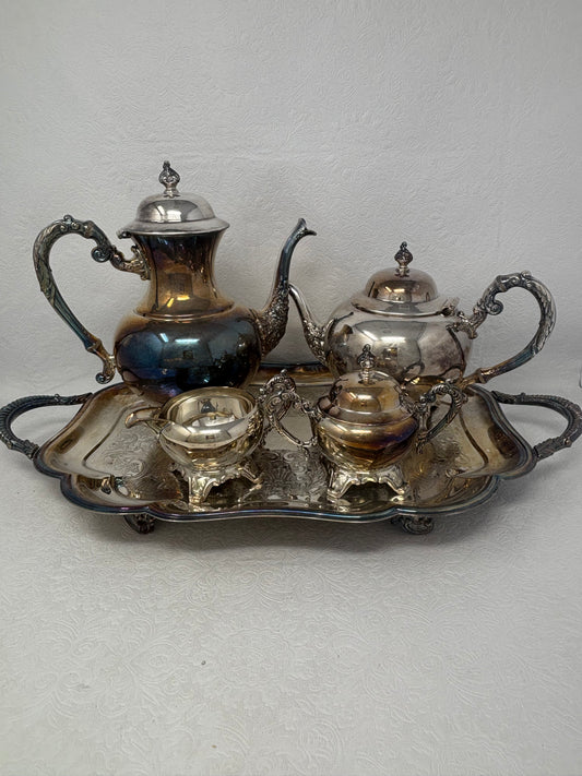 WM Roger’s Silver Plated Numbered Tea Set