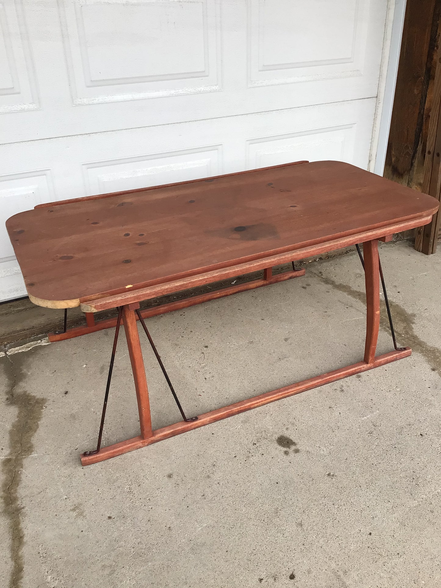 Wooden Sleigh Coffee Table