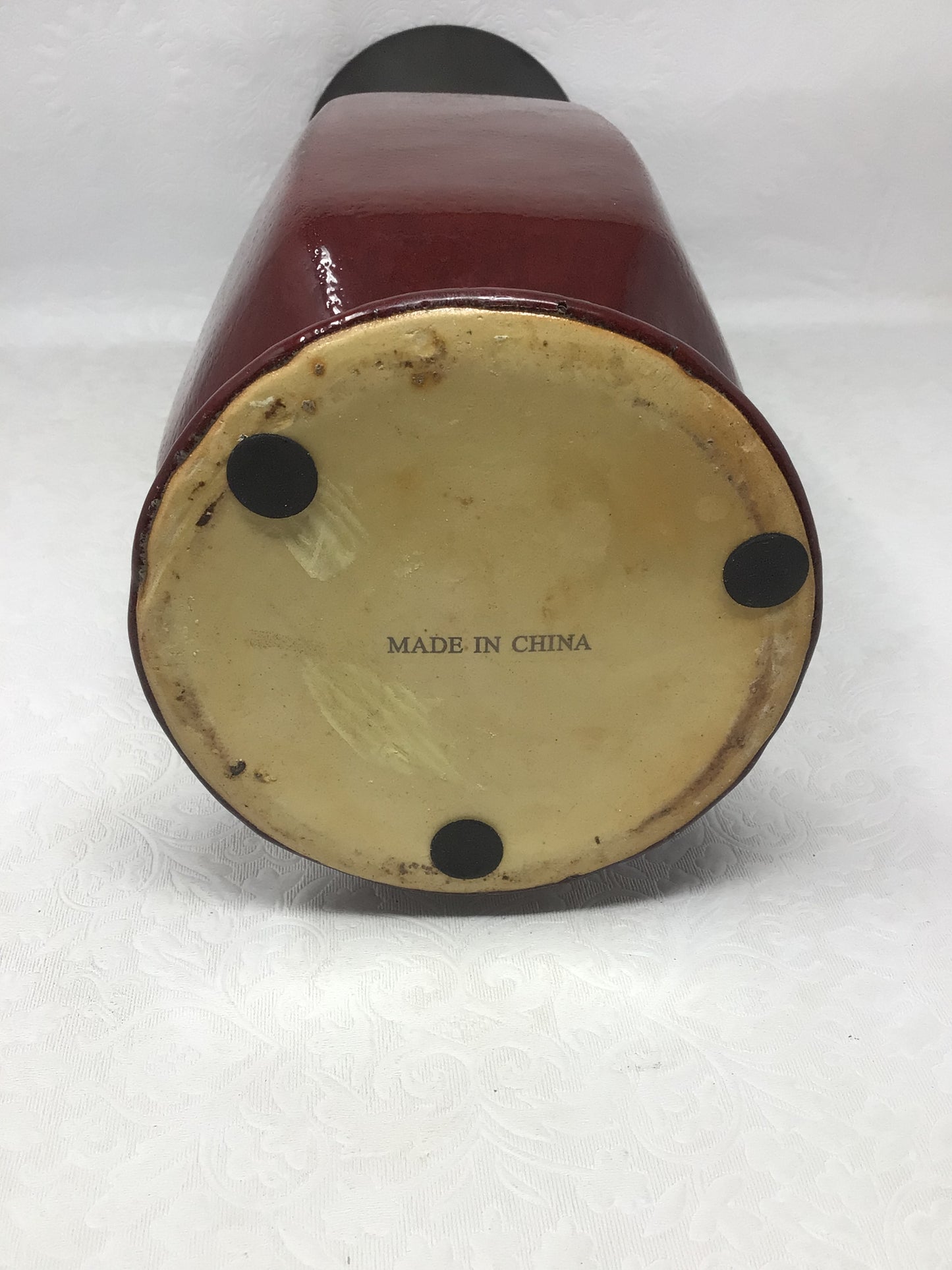 Tall Red Ceramic Vase