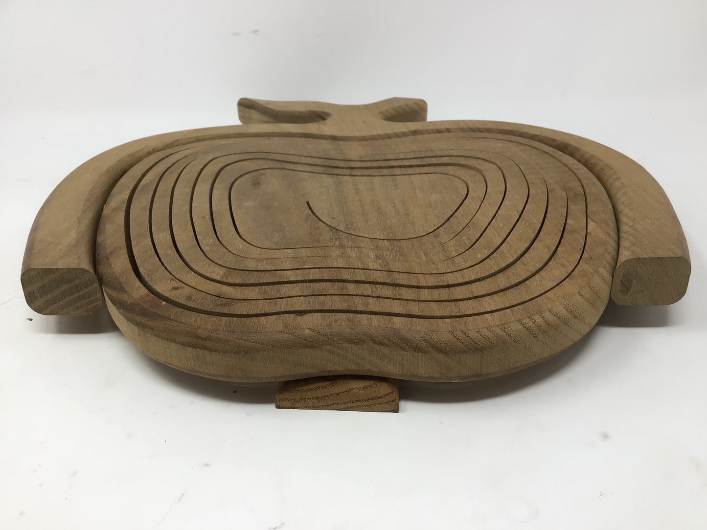 Rustic Handcrafted Collapsible Wooden Bowl