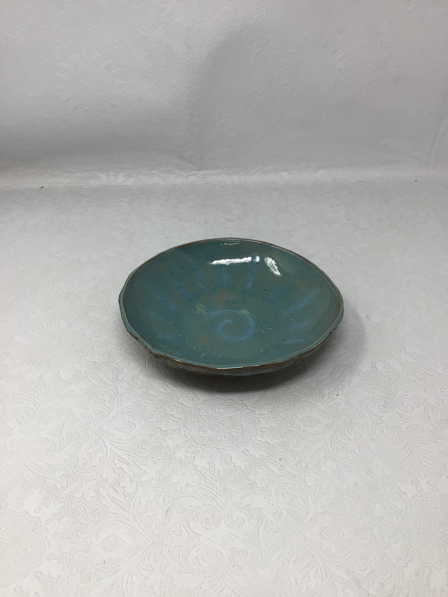 Handmade Swirl Pottery Bowl
