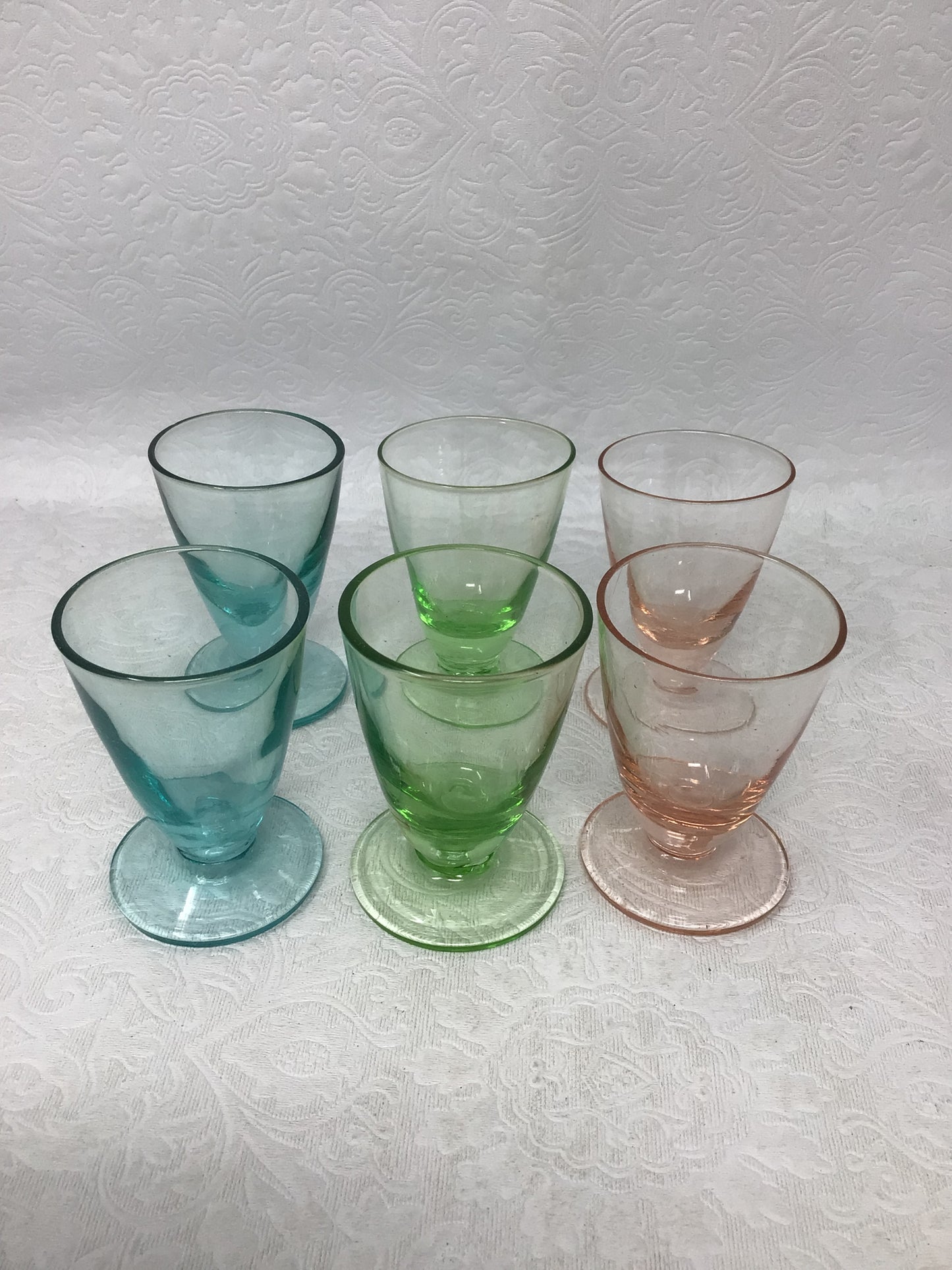 Vintage Colourful Shot Glasses and Holder