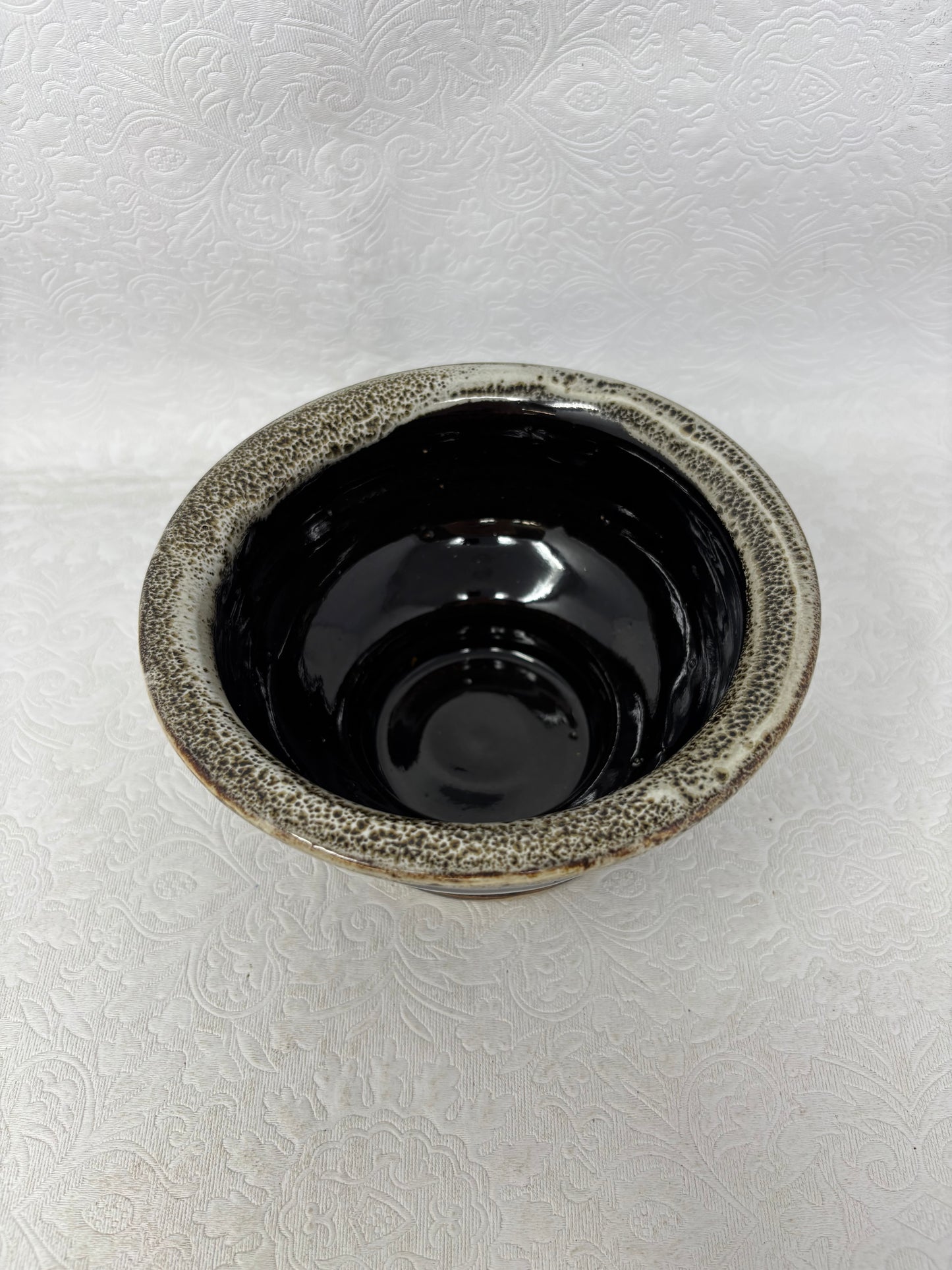 Small Glazed Speckled Pottery Bowl