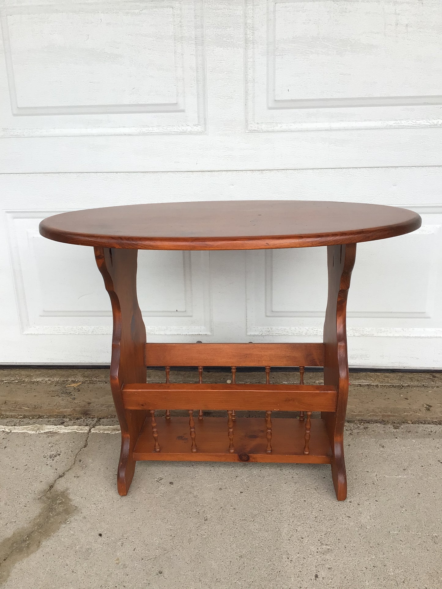 Side Table with Magazine Rack