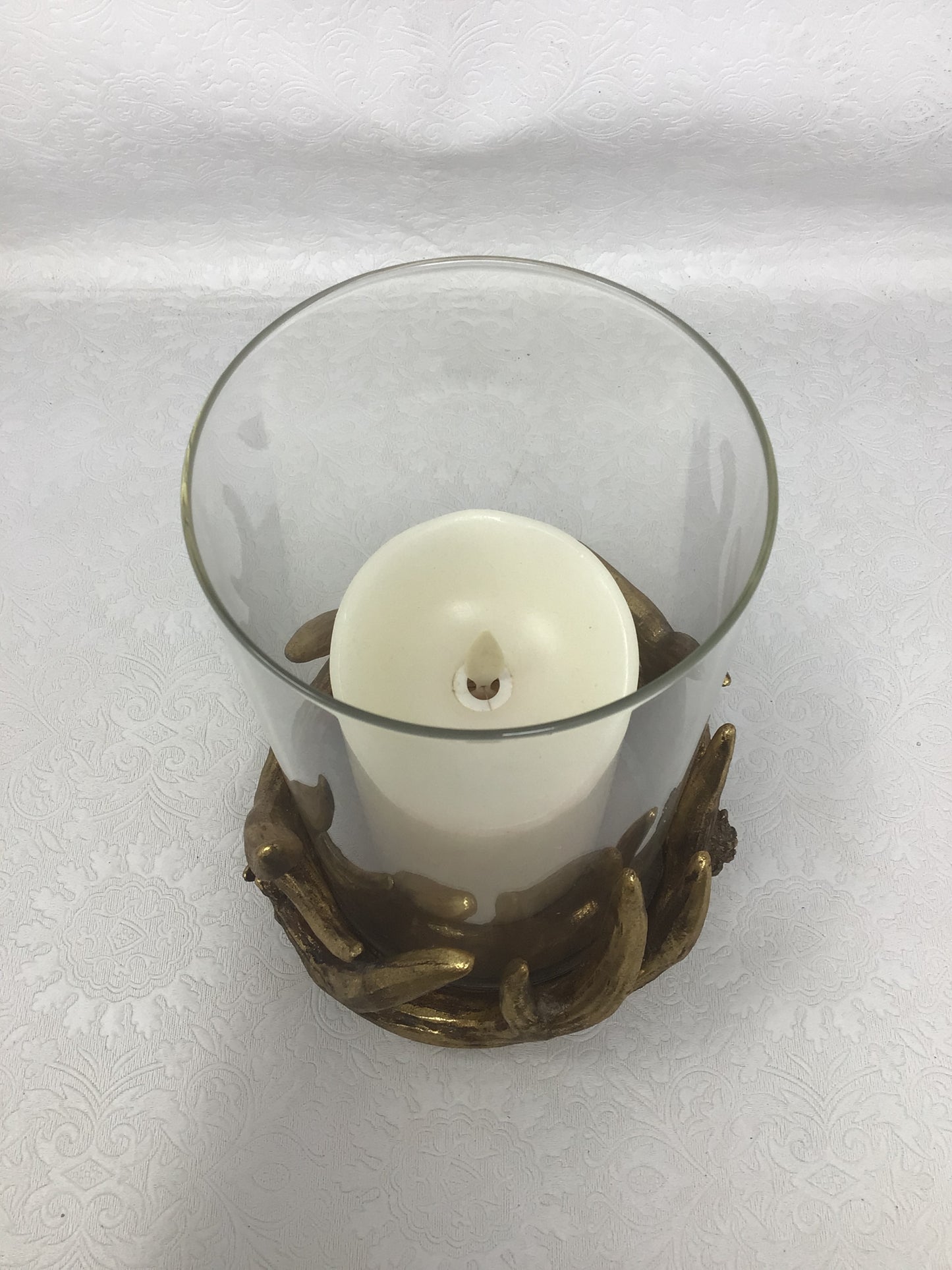 Gold Antler Candleholder