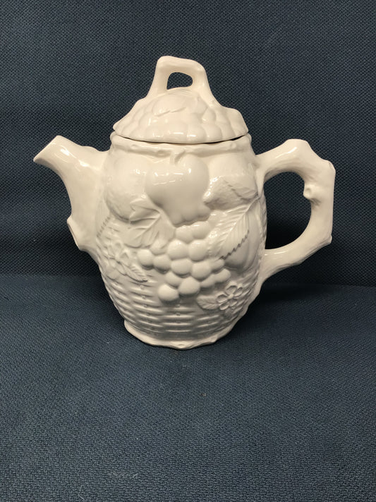 Ceramic Teapot - “Basket & Fruit”