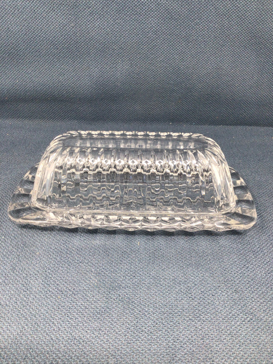 Vintage Mikasa Glass Butter Dish