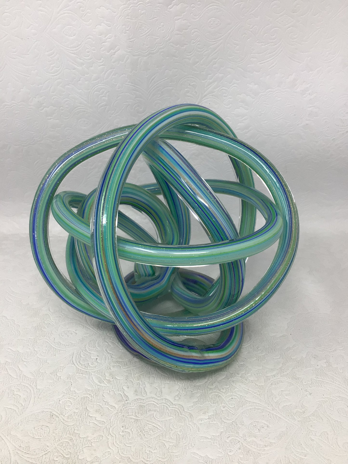 Endless Knot Art Glass Sculpture
