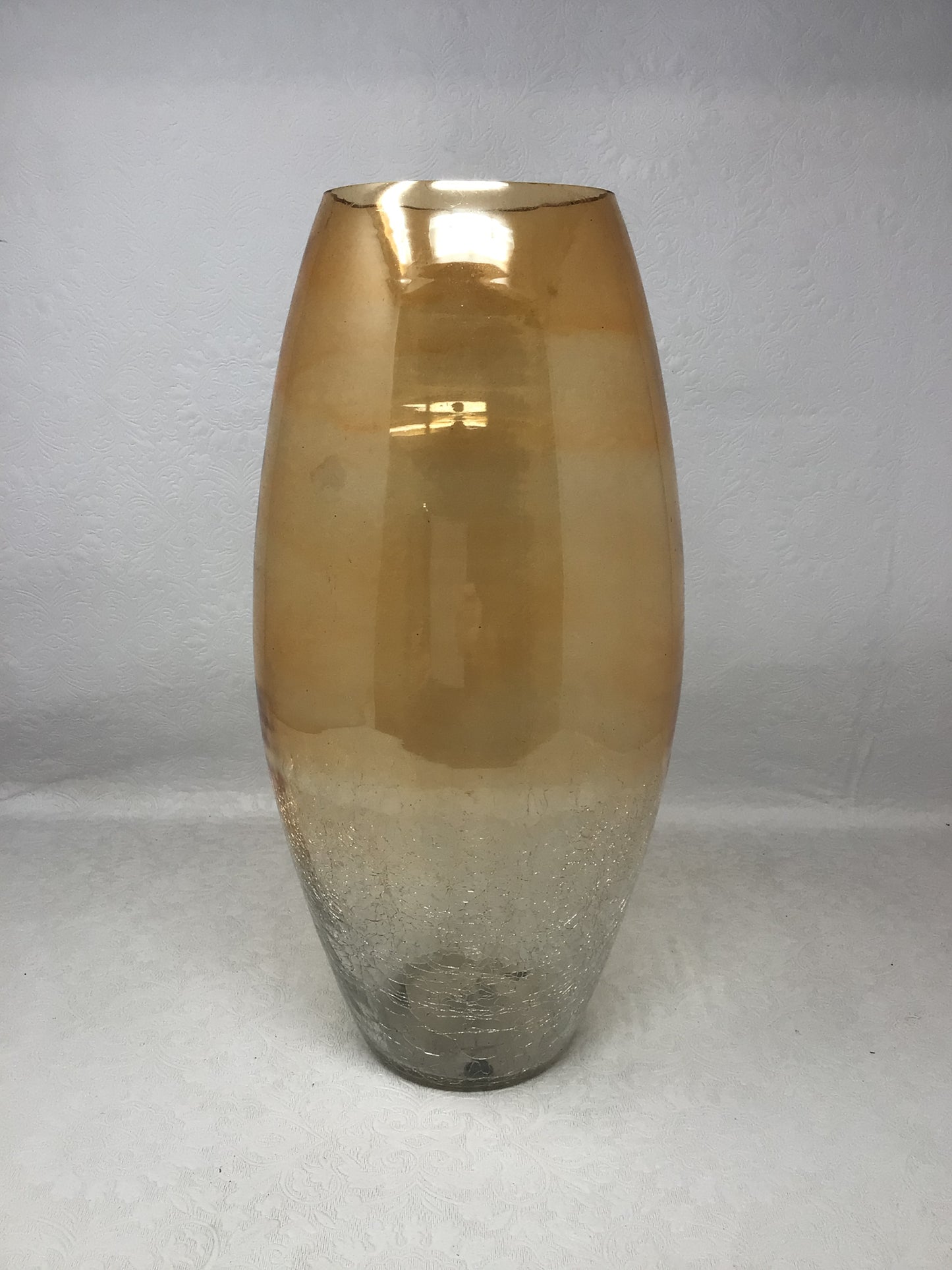 Irridescent Crackle Glass Vase