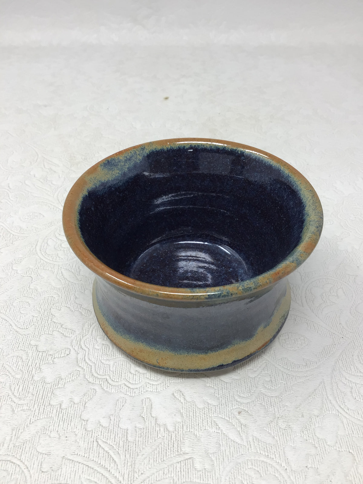 Blue Pottery Trivet and Matching Dish